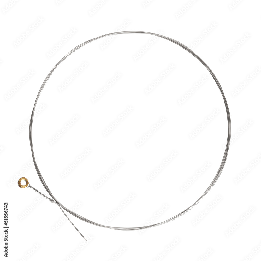 second guitar string on a white background second guitar string on a white background