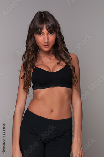 Beautiful healthy fitness woman posing