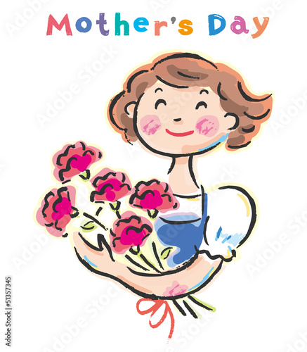 母の日 カーネーション イラスト Stock Illustration Adobe Stock