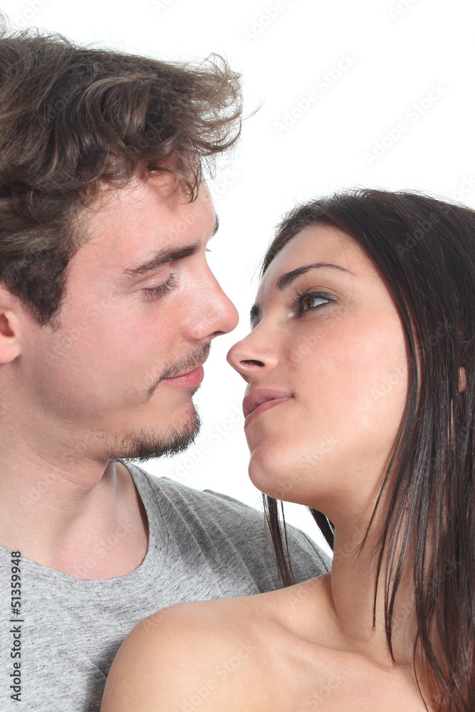 Couple in love ready to kiss Couple in love ready to kiss