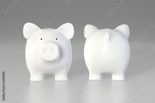 Piggy bank - front and back
