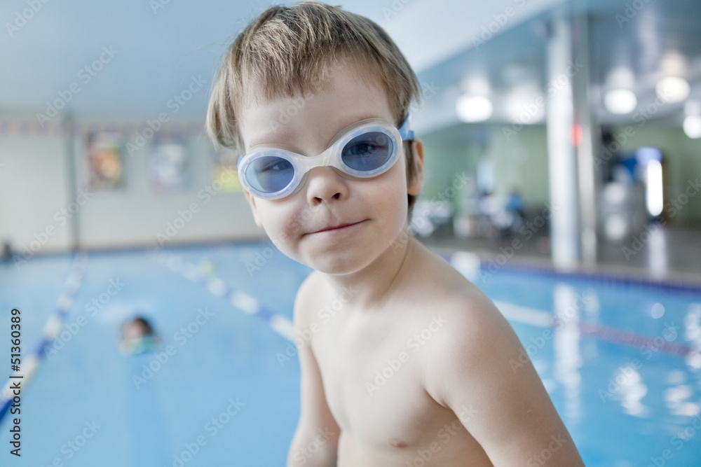 little boy have fun on swimming pool little boy have fun on swimming pool