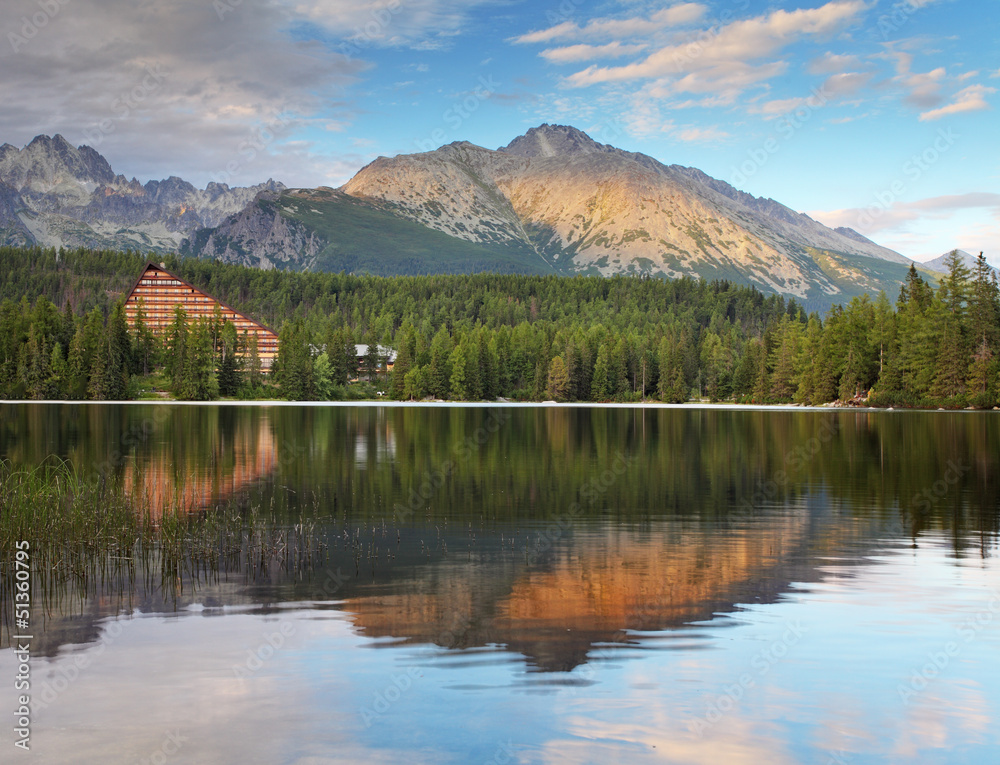 Mountain lake in National Park High Tatra