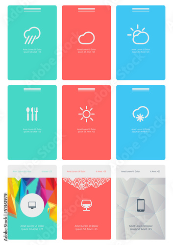 UI is a set components featuring the flat design