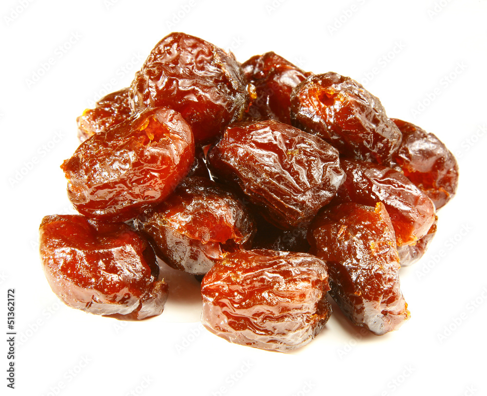 Fresh dates over white background Fresh dates over white background