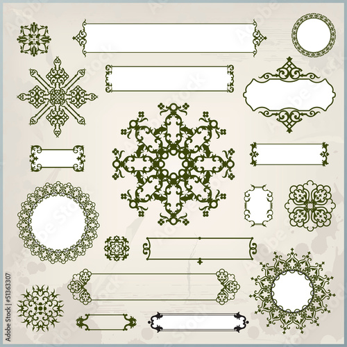 collection of ornaments and page decoration
