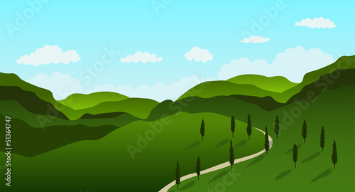 Vector Summer Landscape