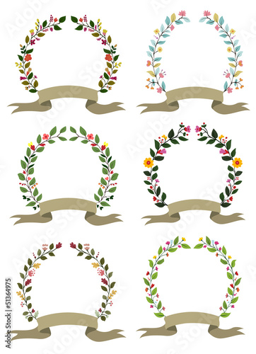 Vector Floral Frames