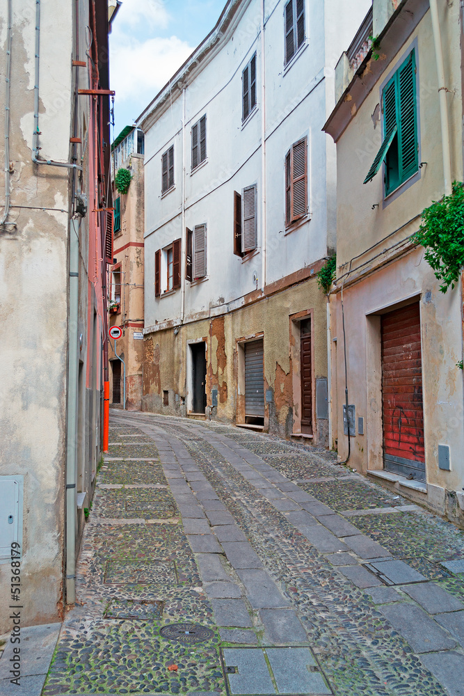 picturesque street in Sassari