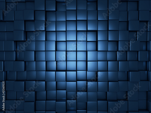 Blue cubes background