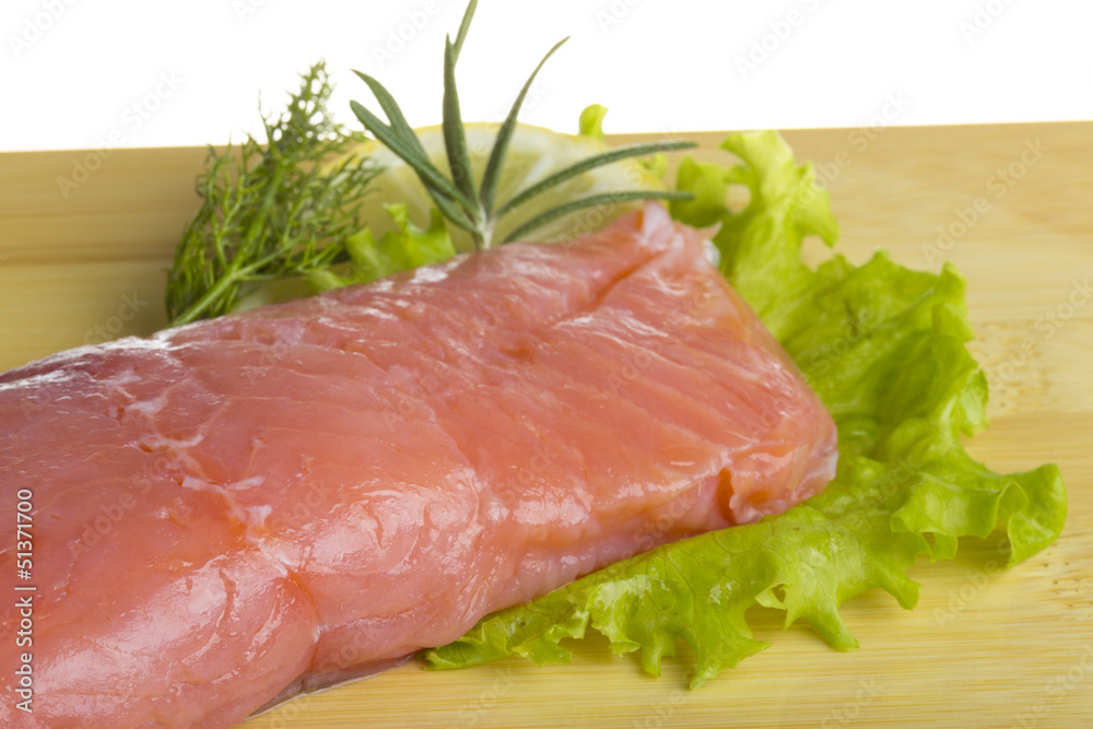 fresh trout fillet