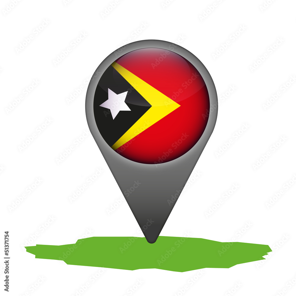 Timor-Leste Markierung Flagge Icon Button Timor-Leste Markierung Flagge Icon Button