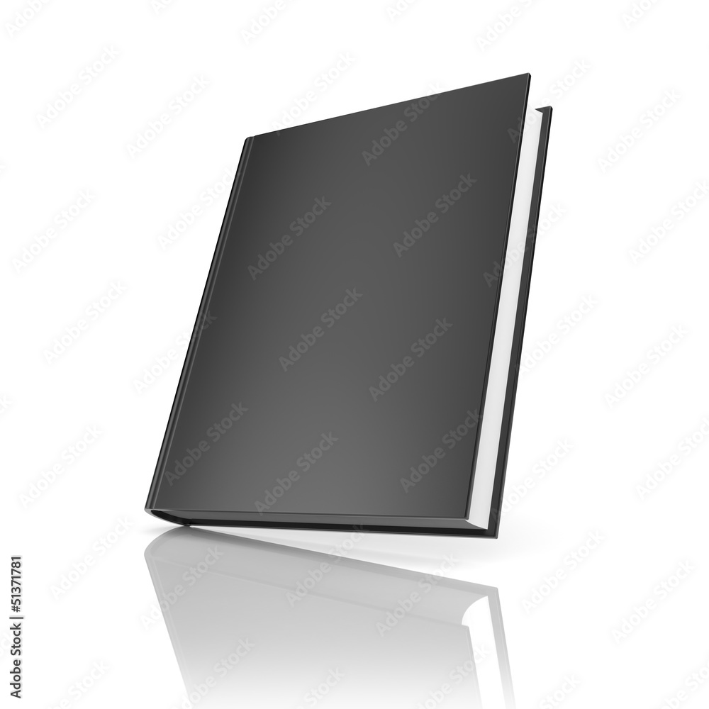 Blank book with reflection