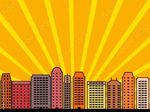 City skyline - vector illustration