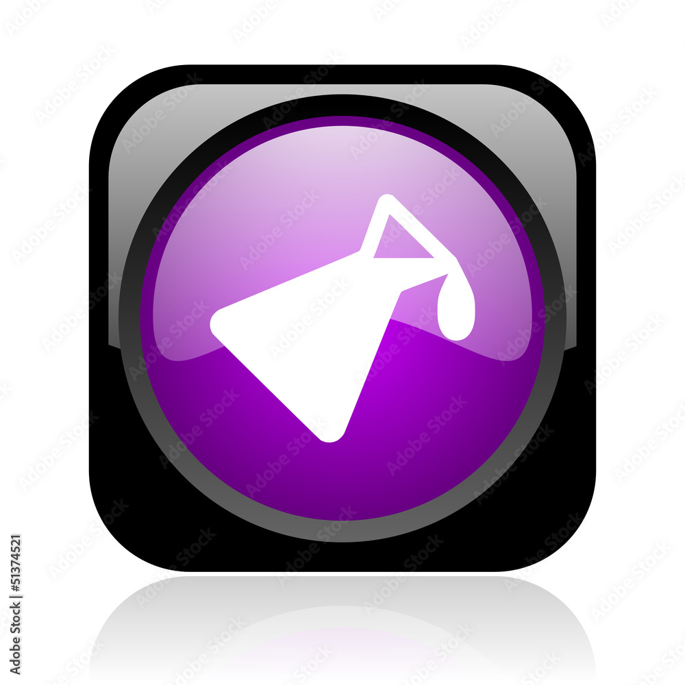 chemistry black and violet square web glossy icon chemistry black and violet square web glossy icon