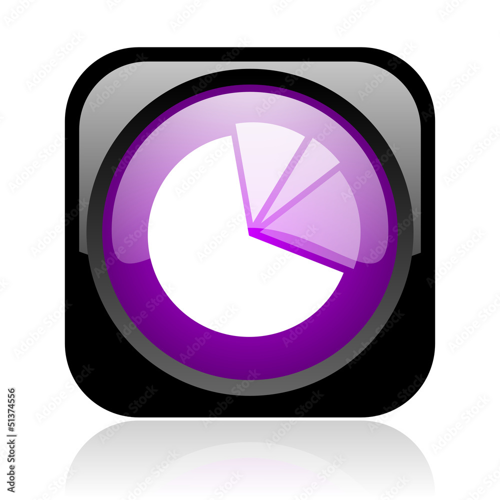 diagram black and violet square web glossy icon diagram black and violet square web glossy icon