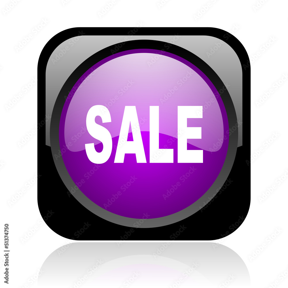 sale black and violet square web glossy icon sale black and violet square web glossy icon