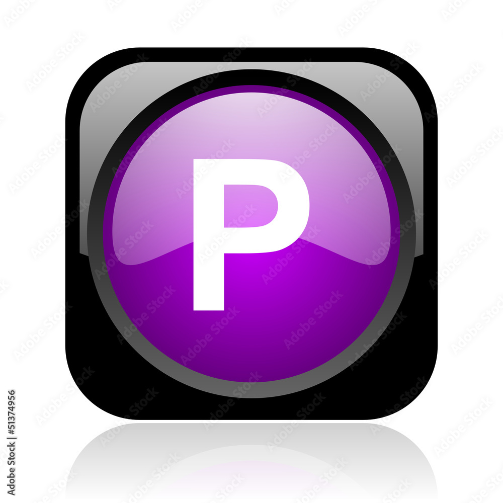 park black and violet square web glossy icon park black and violet square web glossy icon
