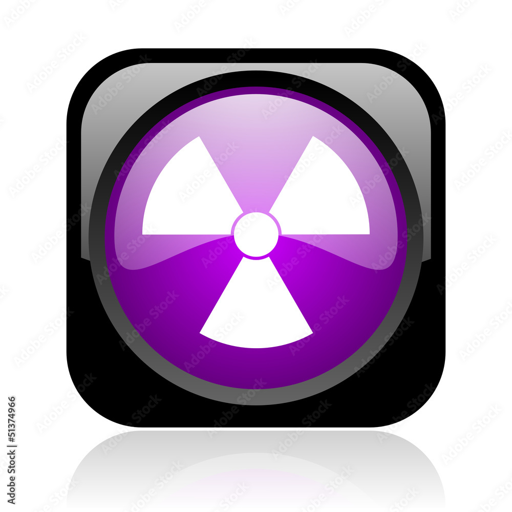 radiation black and violet square web glossy icon radiation black and violet square web glossy icon