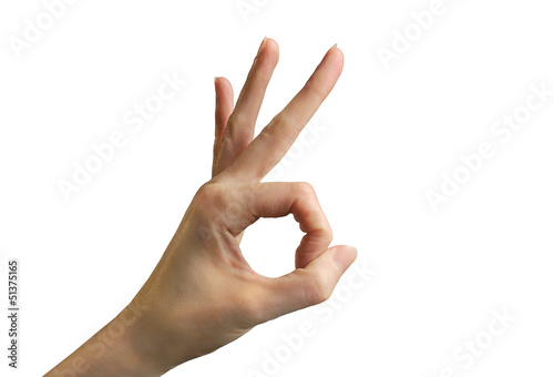 Okay or flicking gesture