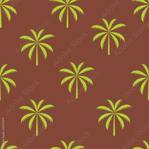 Palm tree seamless pattern vector illustration