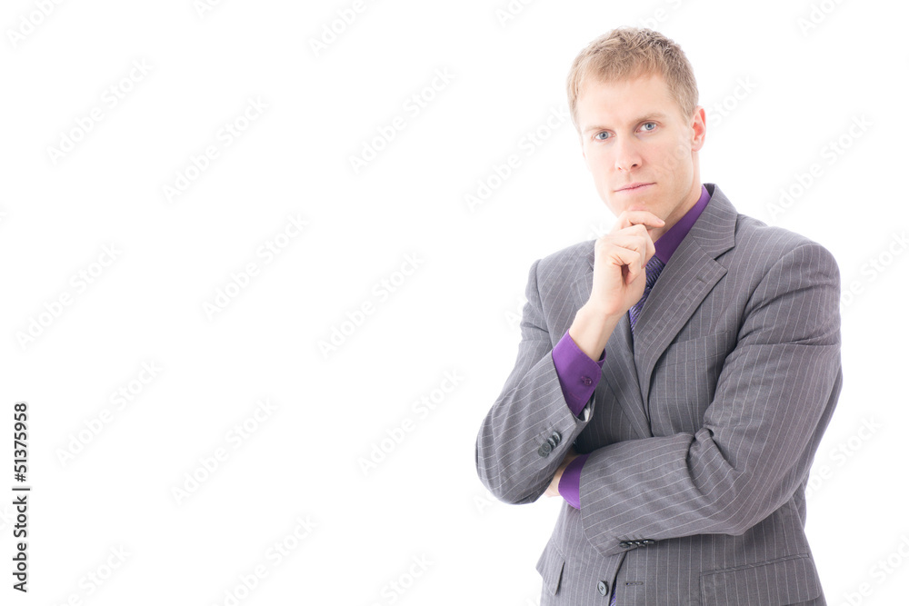 global businessman image on white background global businessman image on white background