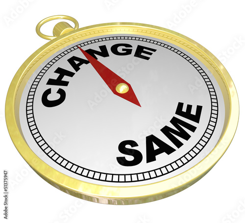 Change Vs Same Gold Compass Changing Innovation