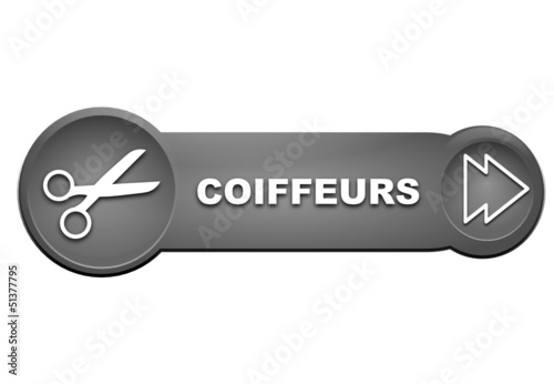 coiffeurs sur bouton gris