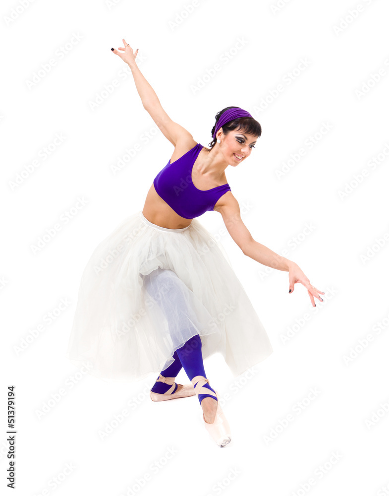 Full length of young ballerina posing Full length of young ballerina posing