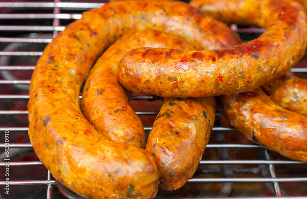Thailand native grilled sausage in the north called Thailand native grilled sausage in the north called