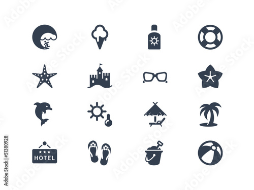 Summer and beach icons
