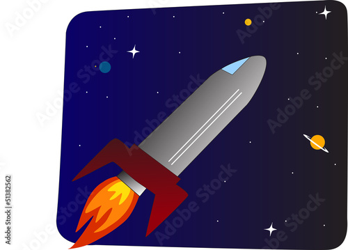 Rocket in space