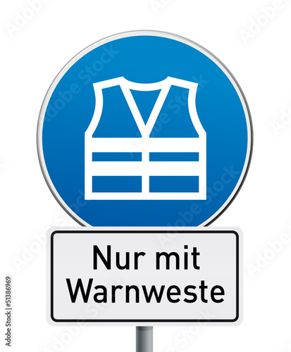 Schild Warnweste empfohlen
