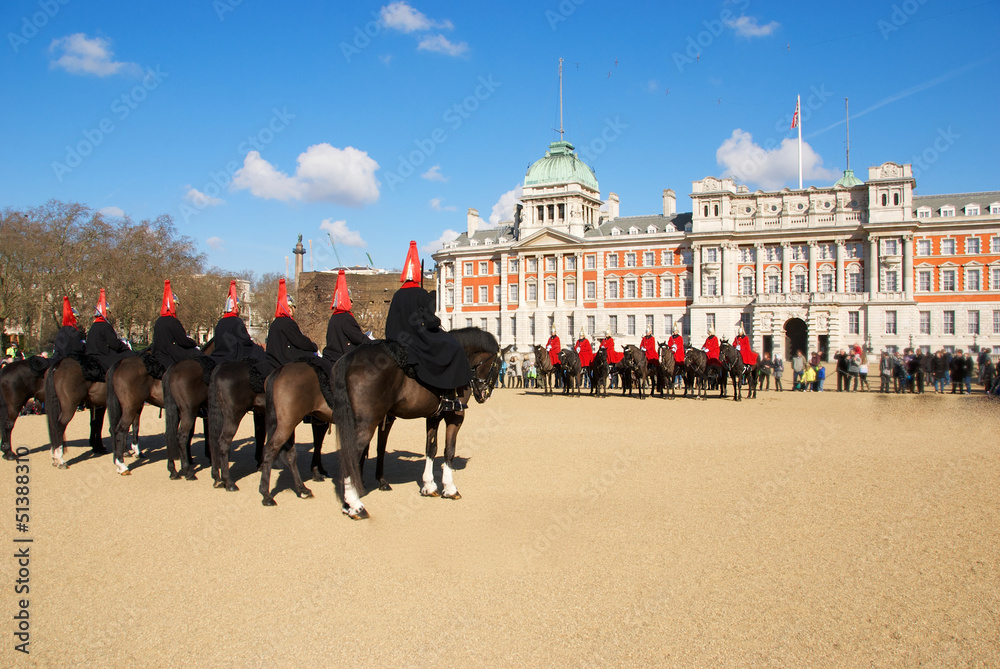 Obraz premium Military parade with horses