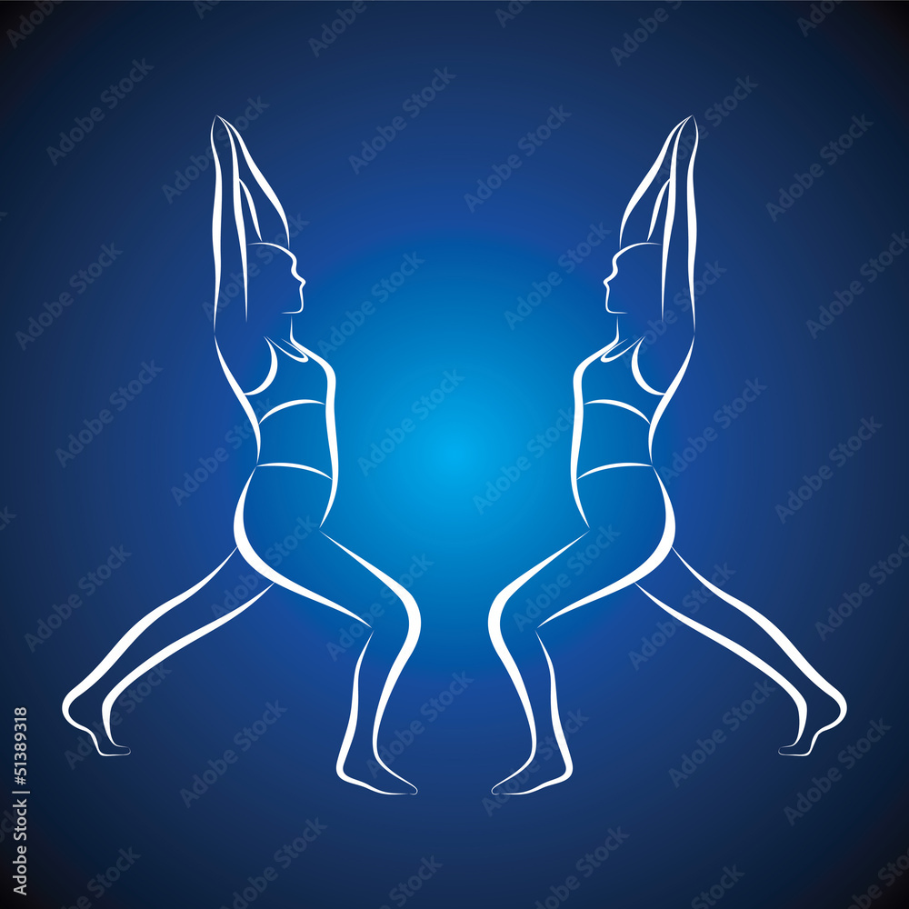 Yoga women figure stock vector Yoga women figure stock vector