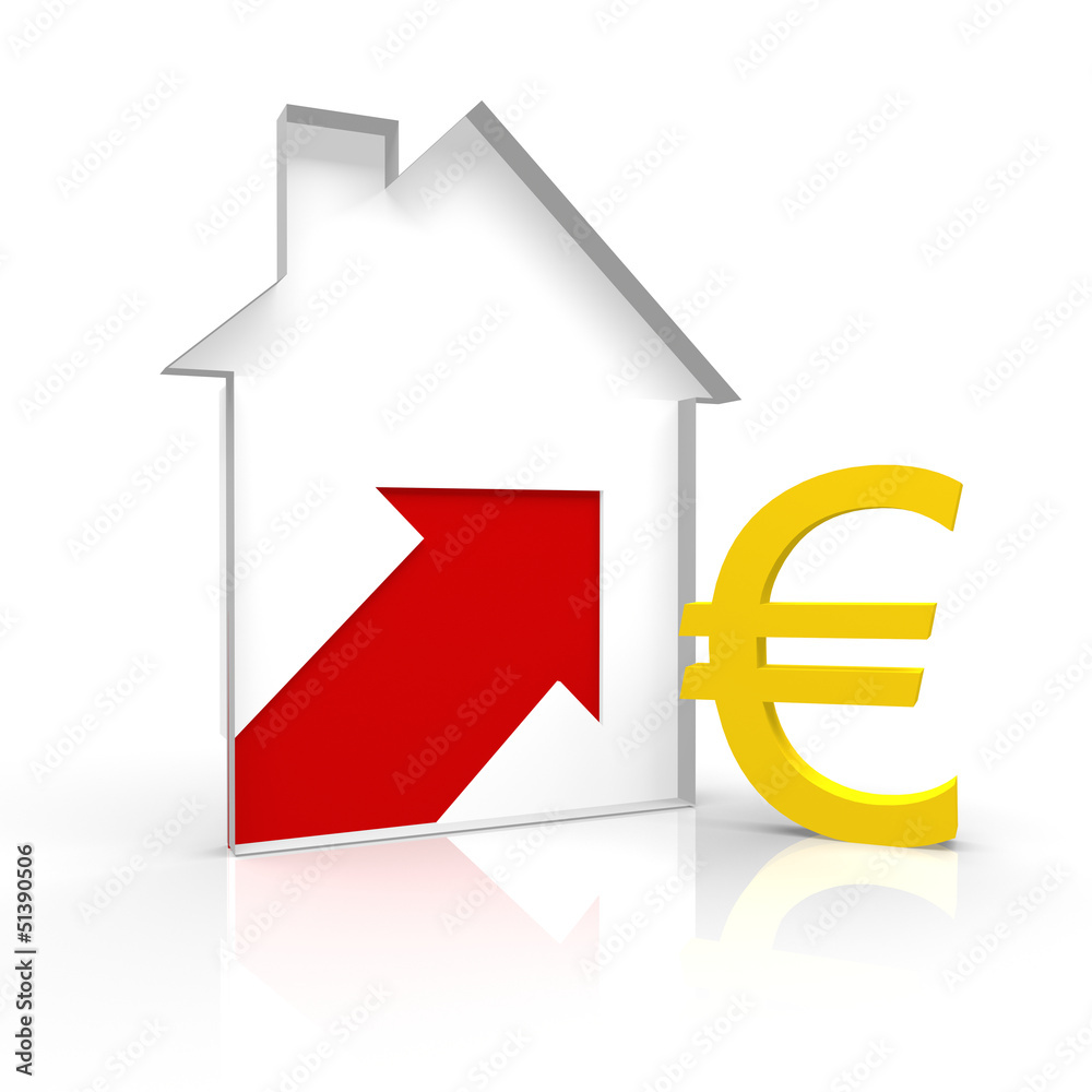 haus, einnahmen, pfeil, rot, sanierung, modernisierung, haus, einnahmen, pfeil, rot, sanierung, modernisierung,