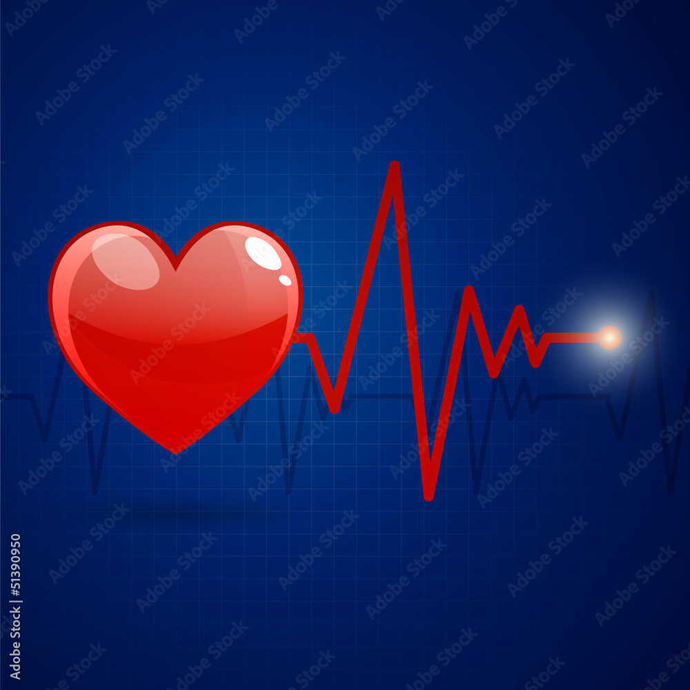 Vector Illustration of a Cardiac Frequency Vector Illustration of a Cardiac Frequency