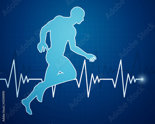 Vector Illustration of a  Cardiac Frequency