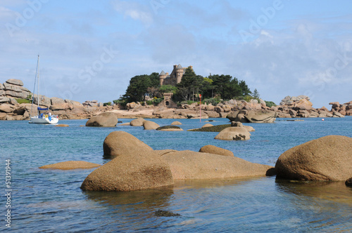 Bretagne, pink granite coast in Tregastel photo