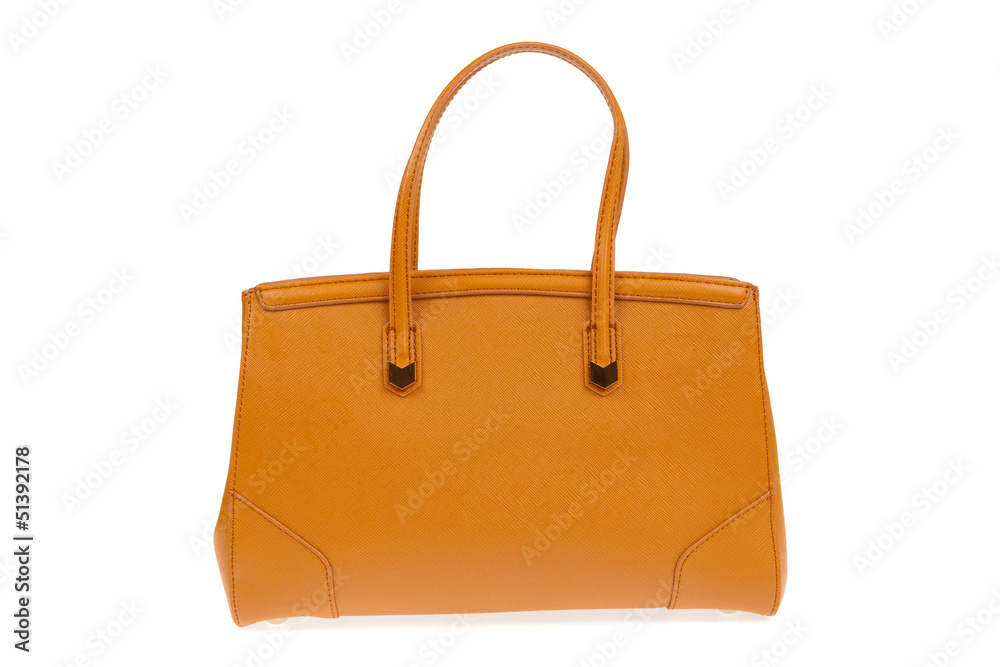 Brown woman handbag isolated on white background Brown woman handbag isolated on white background