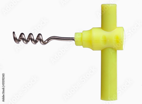 Corkscrew with plastic handle photo