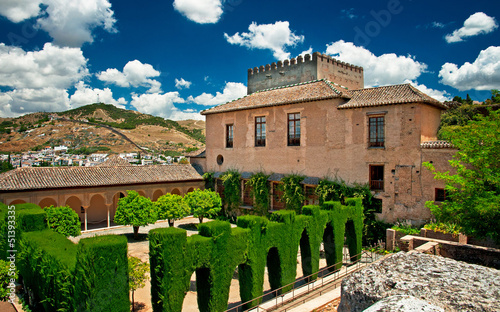 Garden of Alhambra in Grana...