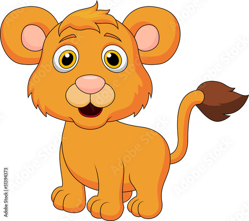 Cute baby lion cartoon
