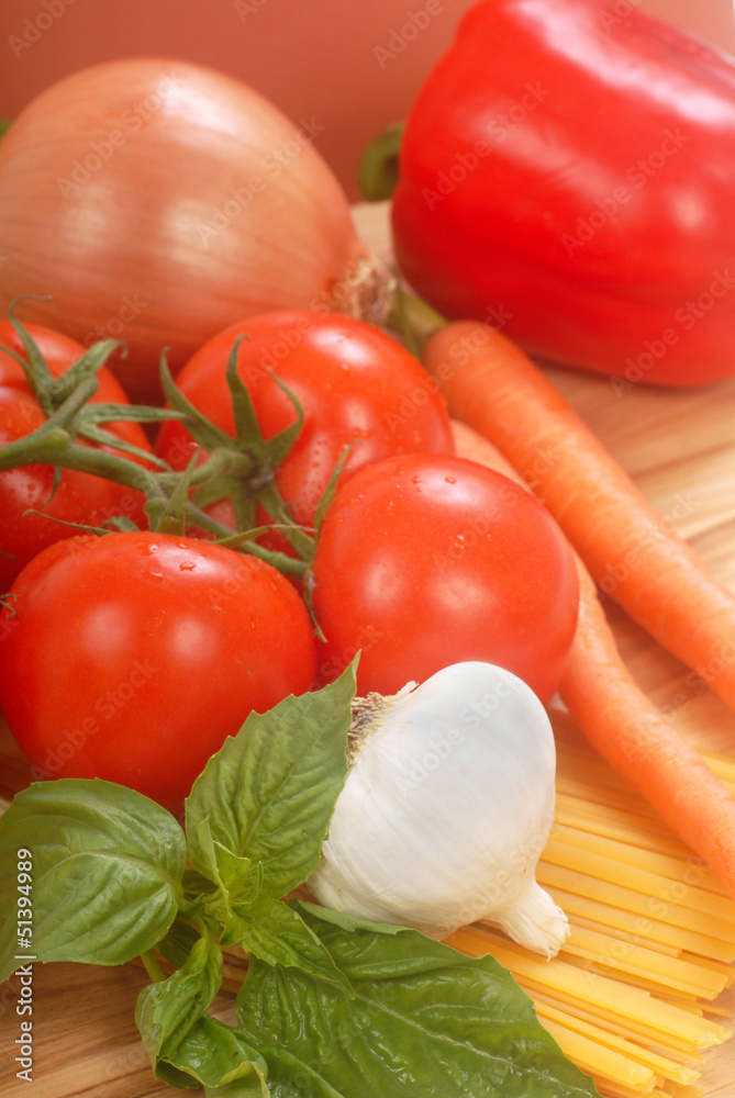 Ingredients for spaghetti Ingredients for spaghetti