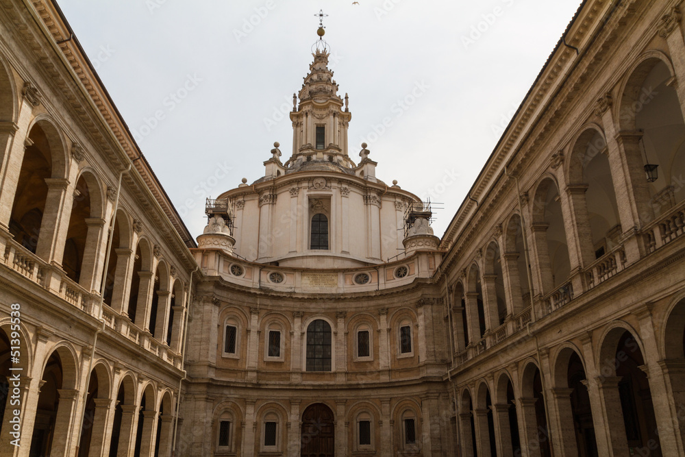 Great church in center of Rome, Italy.