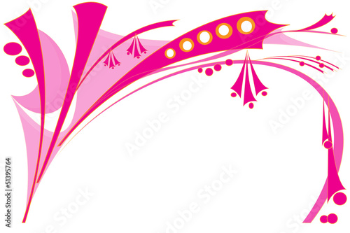 Pink ornament vector, celebration and fun