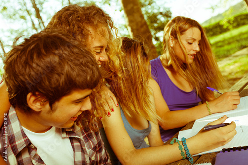 Group of Teenage Students at Park