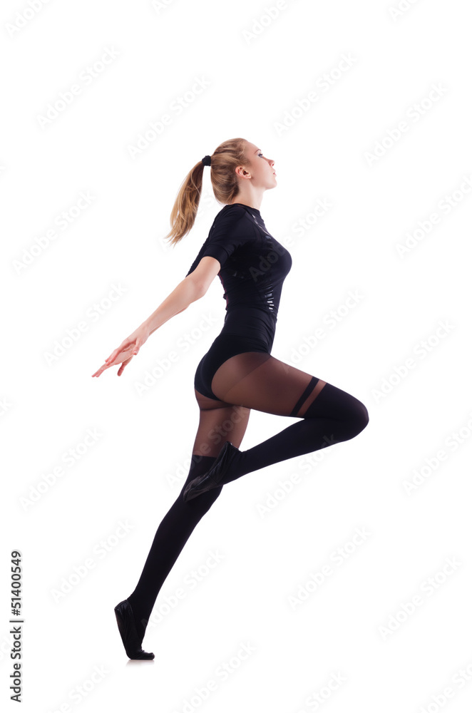 Woman dancing isolated on the white Woman dancing isolated on the white