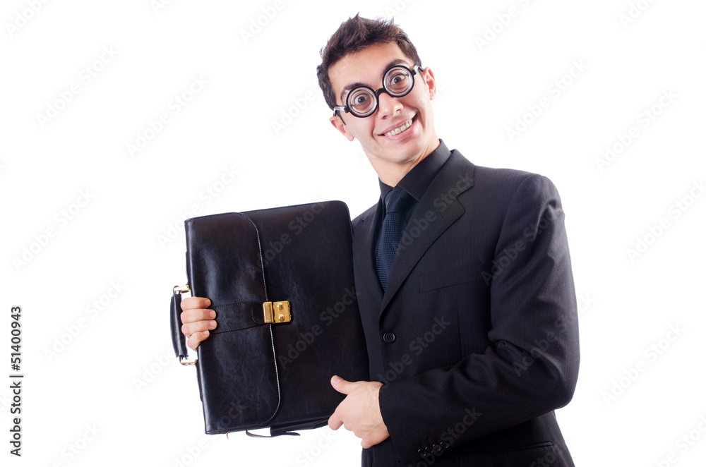 Nerd businessman isolated on the white Nerd businessman isolated on the white