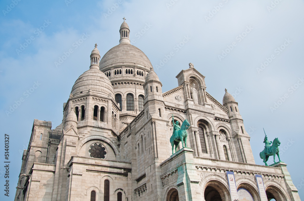 The Basilica of the Sacred Heart of Jesus on Montmartre in Paris